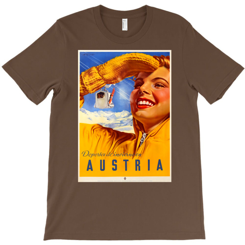 Austria. Winter Sports. Vintage Travel Poster T-Shirt by rozihapirrirq | Artistshot