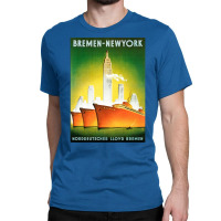 Bremen New York Line. Vintage Cruise Canvas Print Classic T-shirt | Artistshot