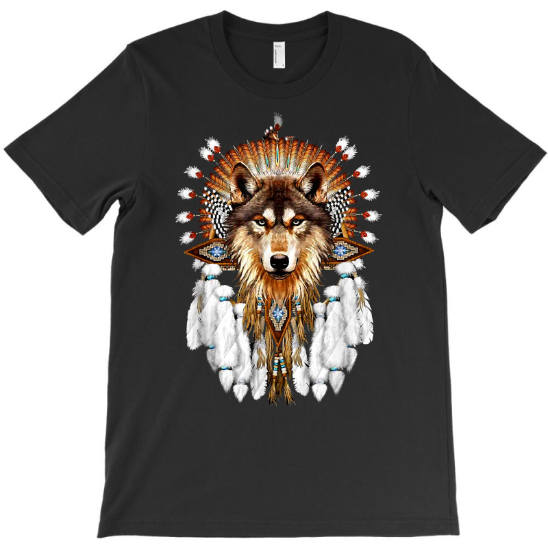 Native American Wolf   Wolf Lovers T Shirt T-Shirt by adam.troare | Artistshot