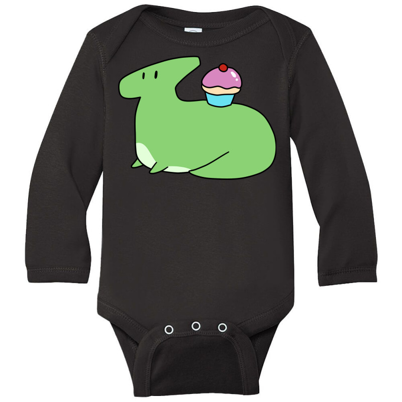 Cupcake Hadrosaurus Long Sleeve Baby Bodysuit | Artistshot