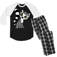 Curious Ring Tailed Lemur Men's 3/4 Sleeve Pajama Set | Artistshot