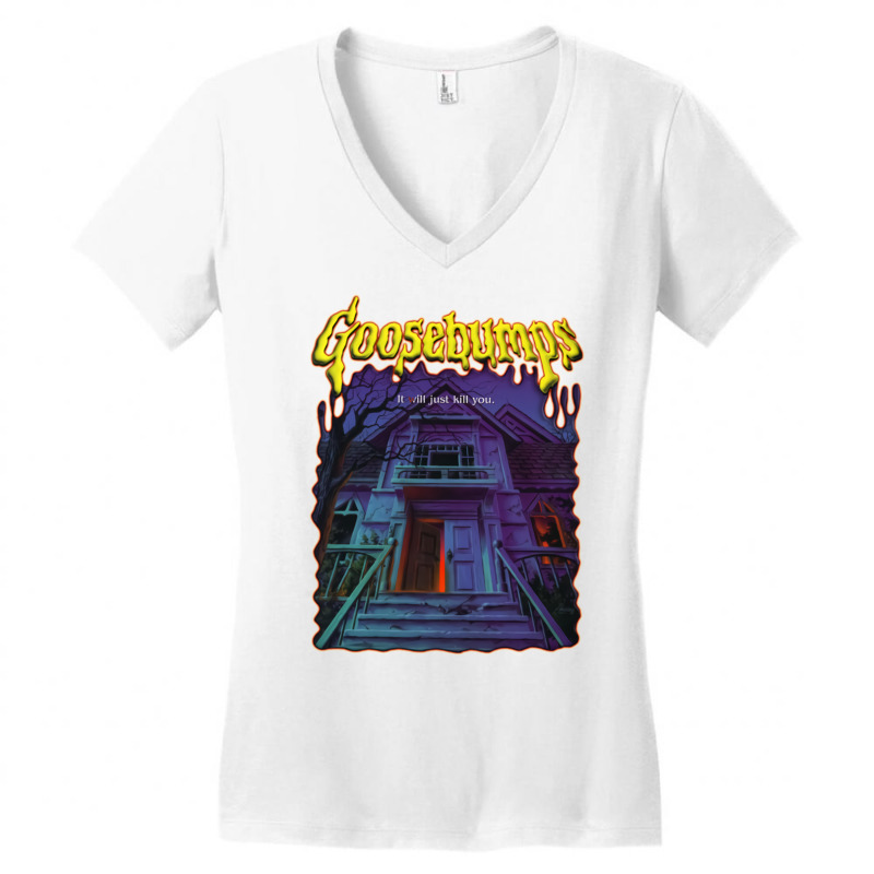 Goosebumps Vintage Welcome To Dead House Women's V-Neck T-Shirt by macoagapurt | Artistshot