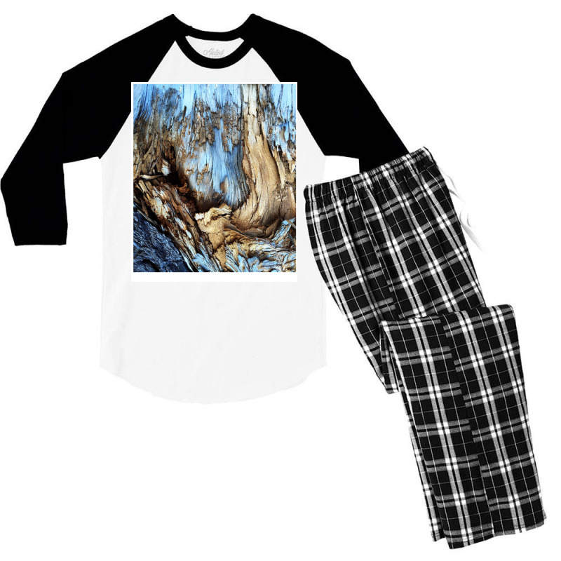 Tree Wood Texture   Abstract Pattern Men's 3/4 Sleeve Pajama Set | Artistshot