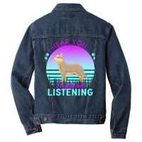 Berger Picard T  Shirt I Hear You I'm Just Not Listening Berger Picard Men Denim Jacket | Artistshot