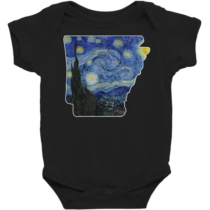 Arkansas Starry Night Style State T Shirt Baby Bodysuit by corrinwpxbilal | Artistshot