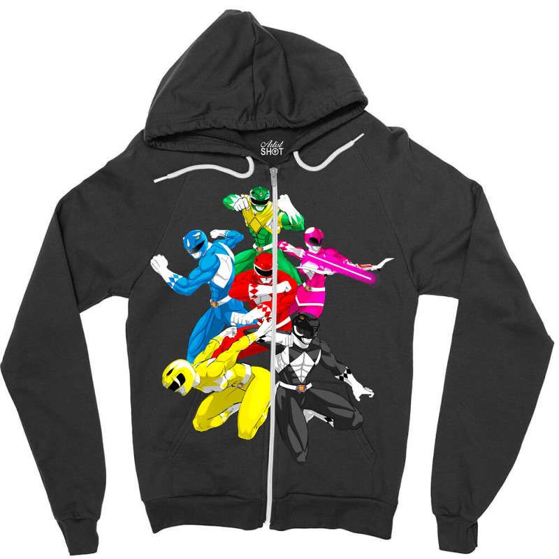 Hot Trend Let's Power Up - Zyuranger Zipper Hoodie by quanghuydinh1 | Artistshot