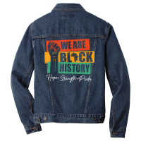 We Are Black History Hope Strength Pride Raise Hand T Shirt Men Denim Jacket | Artistshot