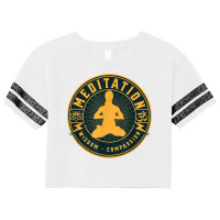 Meditation Wisdom Compassion   Sitting Meditator Lotus Om T Shirt Scorecard Crop Tee | Artistshot