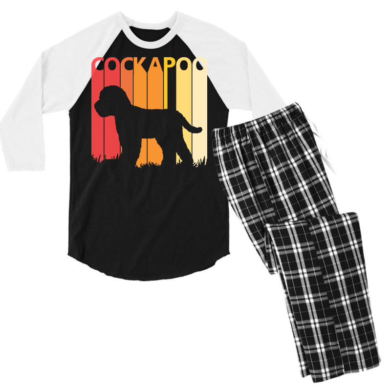 Cockapoo T  Shirt Vintage Cockapoo Dog T  Shirt Men's 3/4 Sleeve Pajama Set | Artistshot