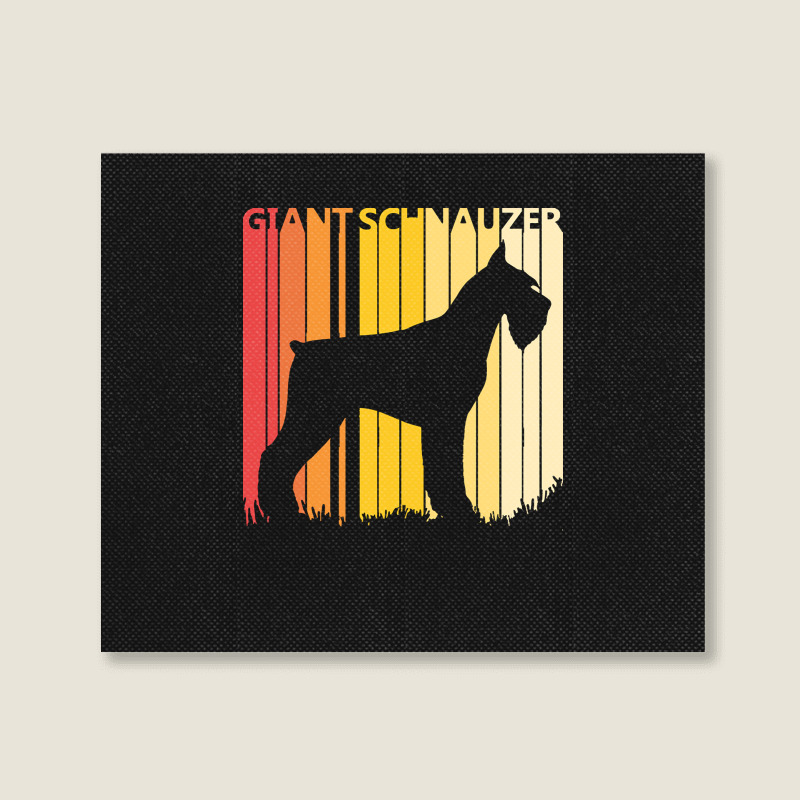 Giant Schnauzer T  Shirt Vintage Giant Schnauzer Dog T  Shirt Landscape Canvas Print | Artistshot