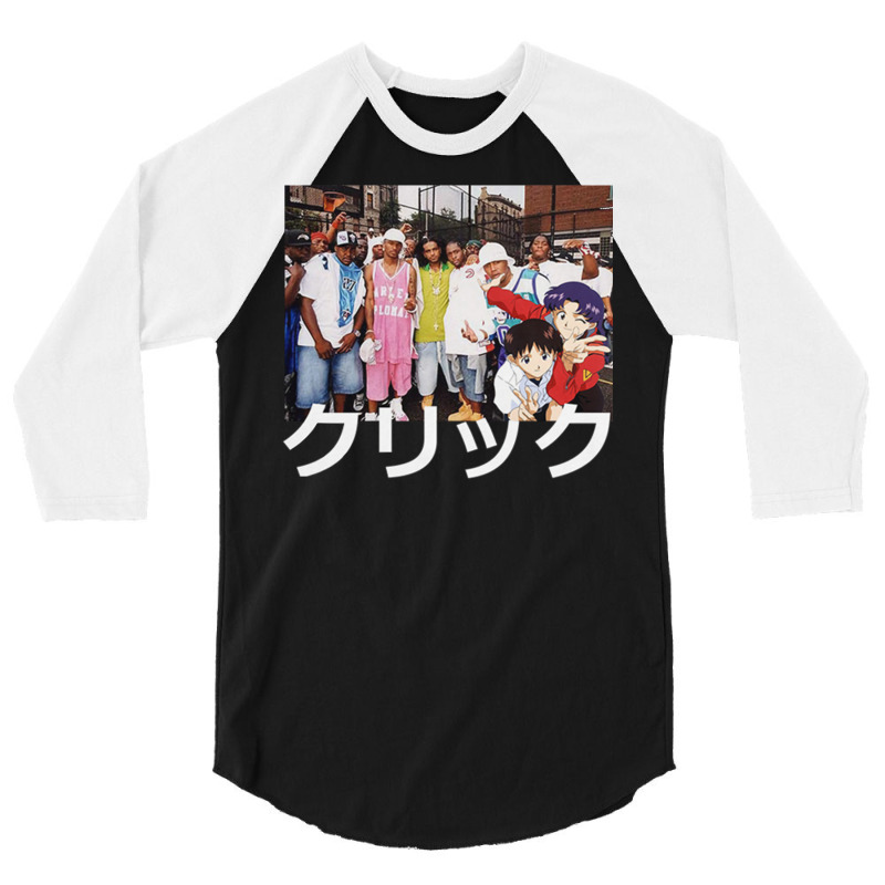 Dipset X Evangelion X Clique 3/4 Sleeve Shirt | Artistshot