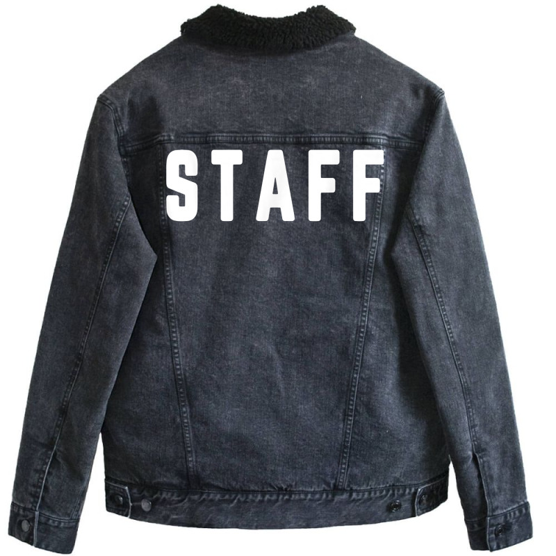 Work Related  Event Staff   Facilities  Work Uniform T Shirt Unisex Sherpa-Lined Denim Jacket by annalfreddr3 | Artistshot