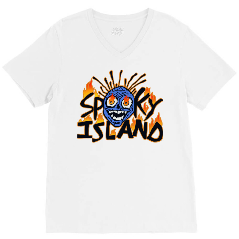 Spooky Island Classic V-Neck Tee by cajeroameyaam | Artistshot