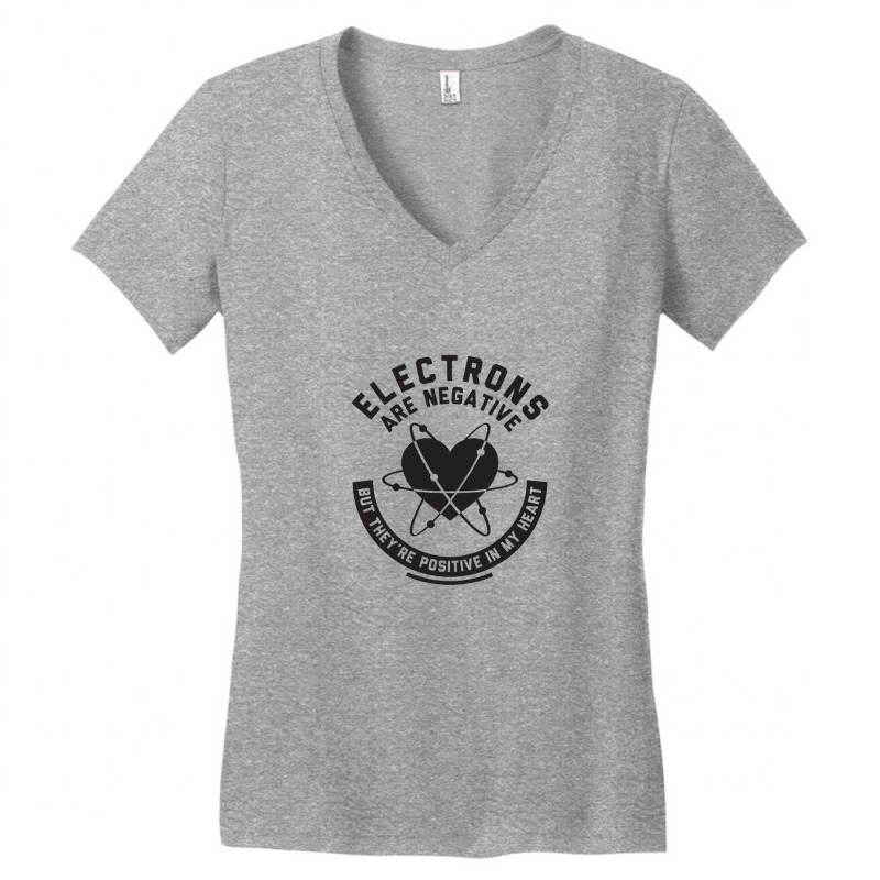 Electrons Are Negative Women's V-Neck T-Shirt by Gaya | Artistshot