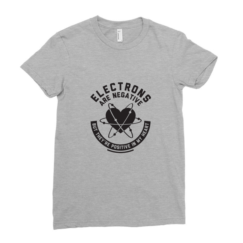 Electrons Are Negative Ladies Fitted T-Shirt by Gaya | Artistshot