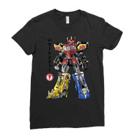 Hot Trend Mighty Morphin Megazord Sumi E Ladies Fitted T-shirt | Artistshot