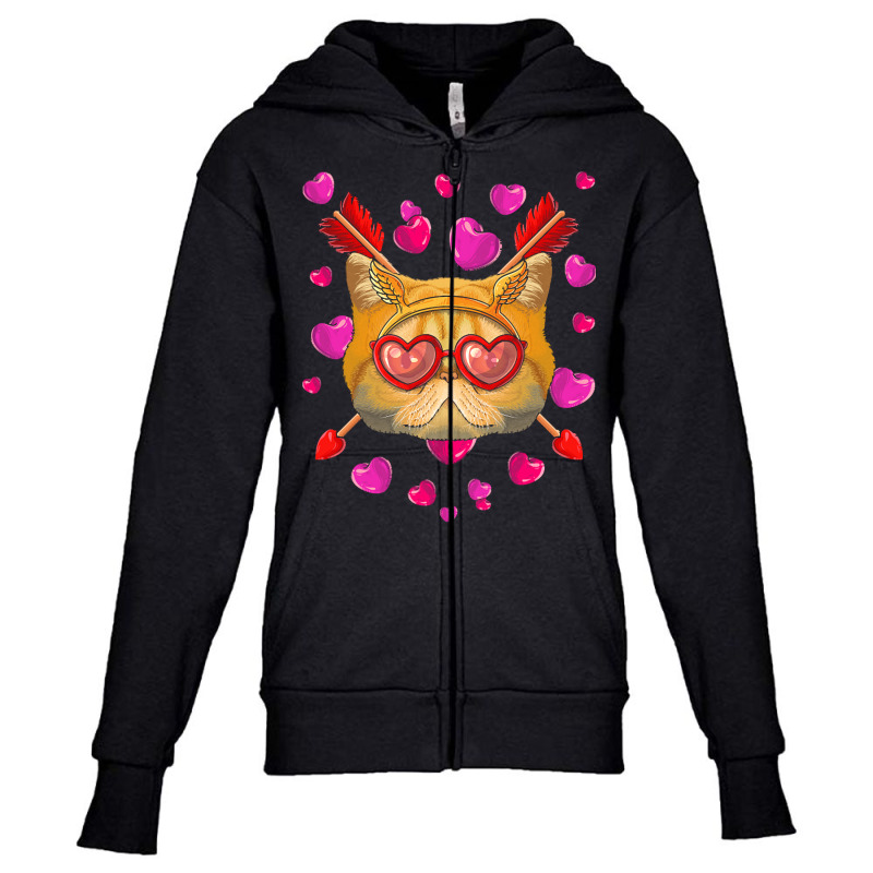 Exotic Shorthair Valentines Day T  Shirt Exotic Shorthair Valentines D Youth Zipper Hoodie by ubecker300 | Artistshot