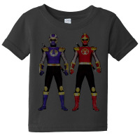 Limited Edition Navy Thunder Ranger & Crimson Thunder Ranger Power Ran Baby Tee | Artistshot