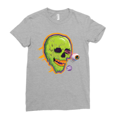 Eyeball Skull Ladies Fitted T-shirt Designed By Johny Caputti