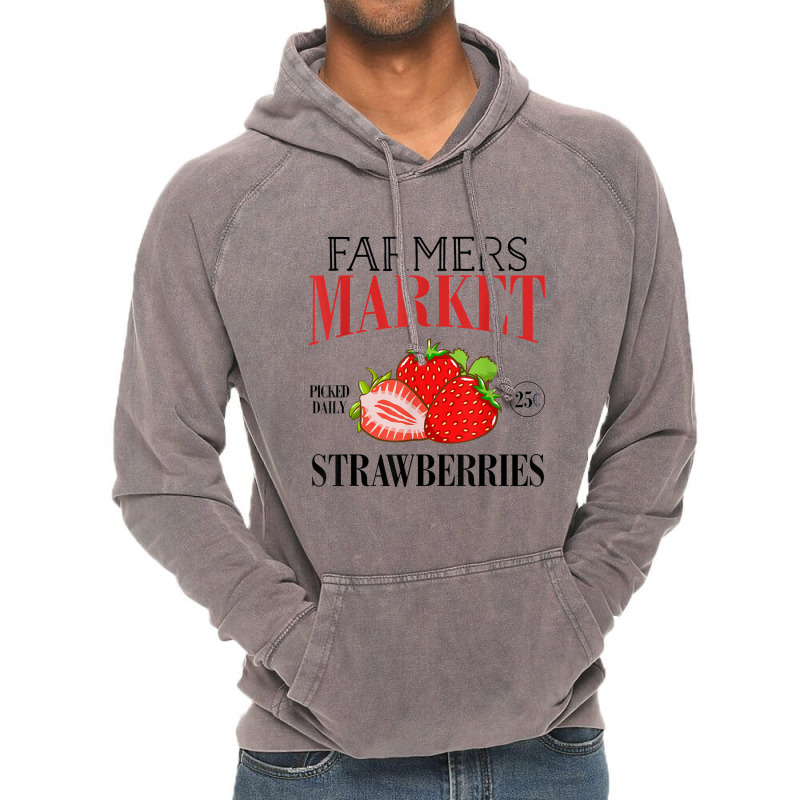 Farmers Market Pick Daily Strawberry Vintage Hoodie | Artistshot