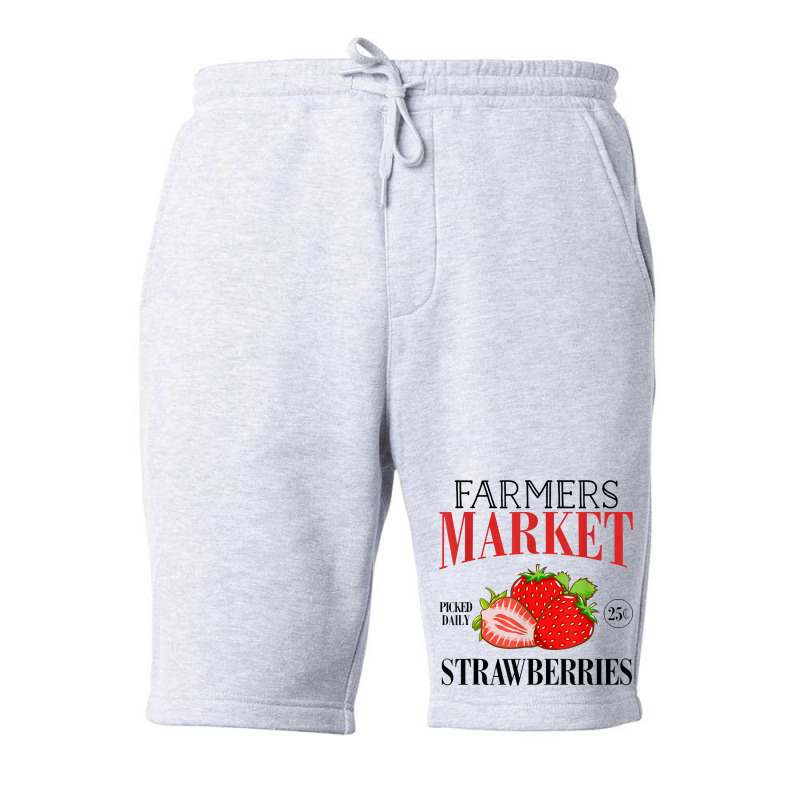 Farmers Market Pick Daily Strawberry Fleece Short | Artistshot