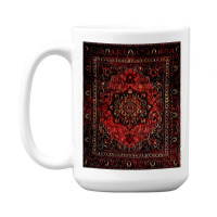 Persian Carpet Look In Rose 15 Oz Coffee Mug | Artistshot