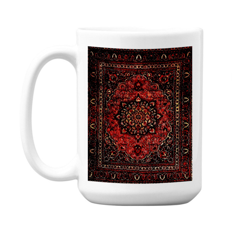 Persian Carpet Look In Rose 15 Oz Coffee Mug | Artistshot