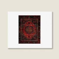 Persian Carpet Look In Rose Landscape Canvas Print | Artistshot