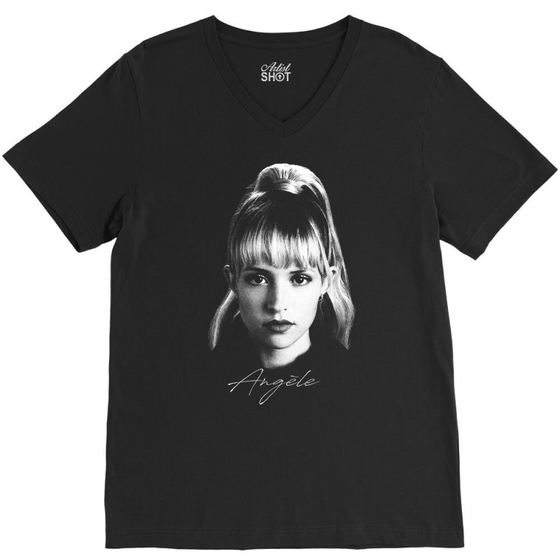 Angèle   Portrait V-neck Tee | Artistshot