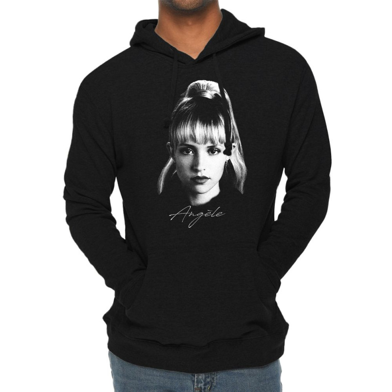 Angèle   Portrait Lightweight Hoodie | Artistshot