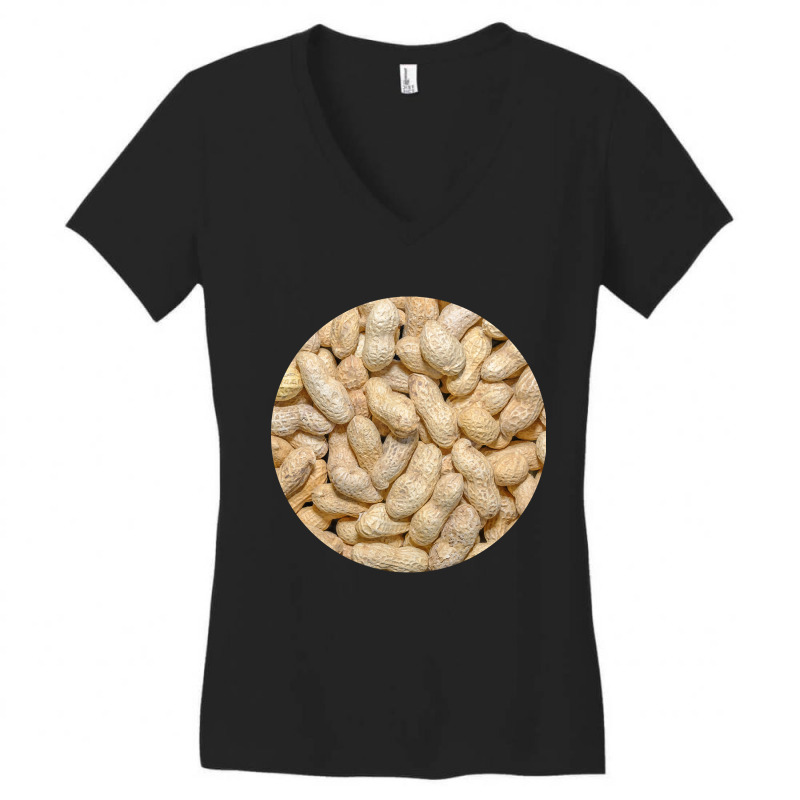 Limited Edition Salted Raw Peanuts In Shells Photograph Women's V-Neck T-Shirt by quanghuydinh1 | Artistshot