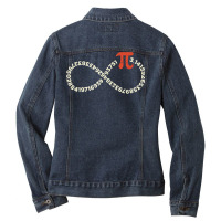 Funny Pi Day Shirt Infinity Symbol Math Geek Infinite Sign T Shirt Ladies Denim Jacket | Artistshot