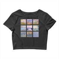 Soft Monet Collage Crop Top | Artistshot