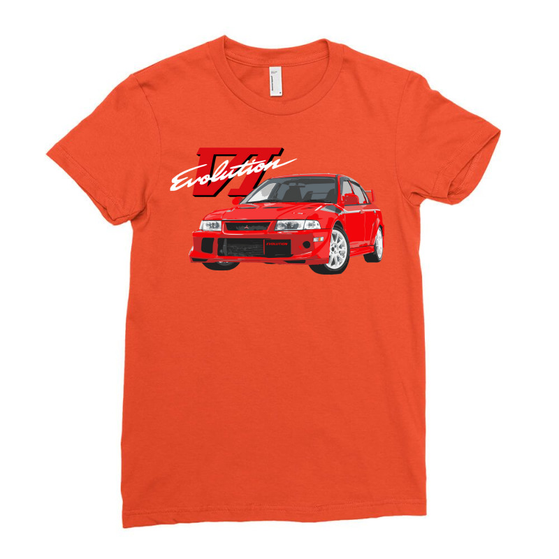 Mitsubish Evo Vi Tommy Makinen Edition Red Ladies Fitted T-Shirt by mancsisalakop | Artistshot