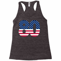 80 Patriot United States Number Eighty America Racerback Tank | Artistshot