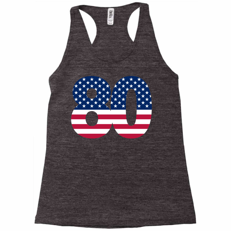 80 Patriot United States Number Eighty America Racerback Tank by haftubaebir | Artistshot