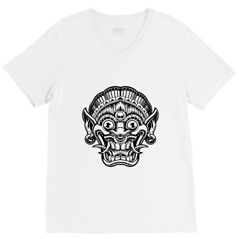 Balinese Barong V-neck Tee | Artistshot