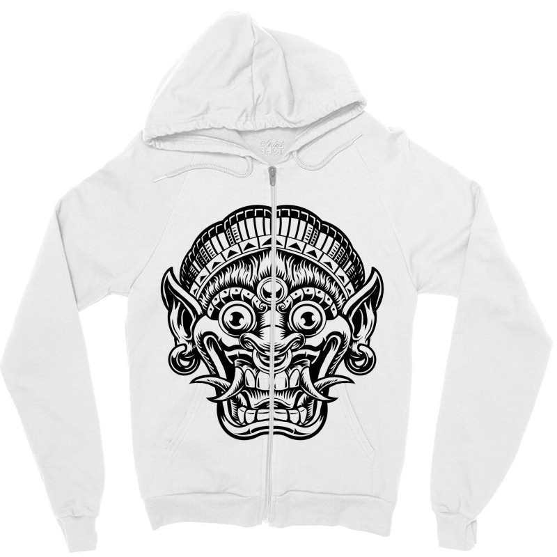 Balinese Barong Zipper Hoodie | Artistshot