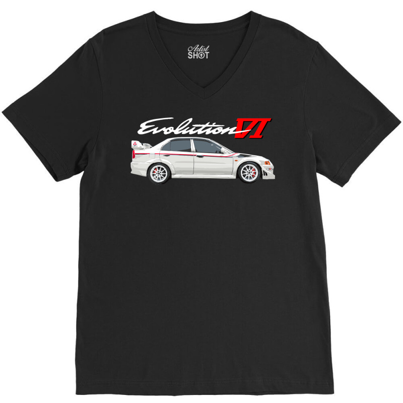 Evolution Vi Tommi Makinen Edition White Rs V-Neck Tee by wesaluarm | Artistshot