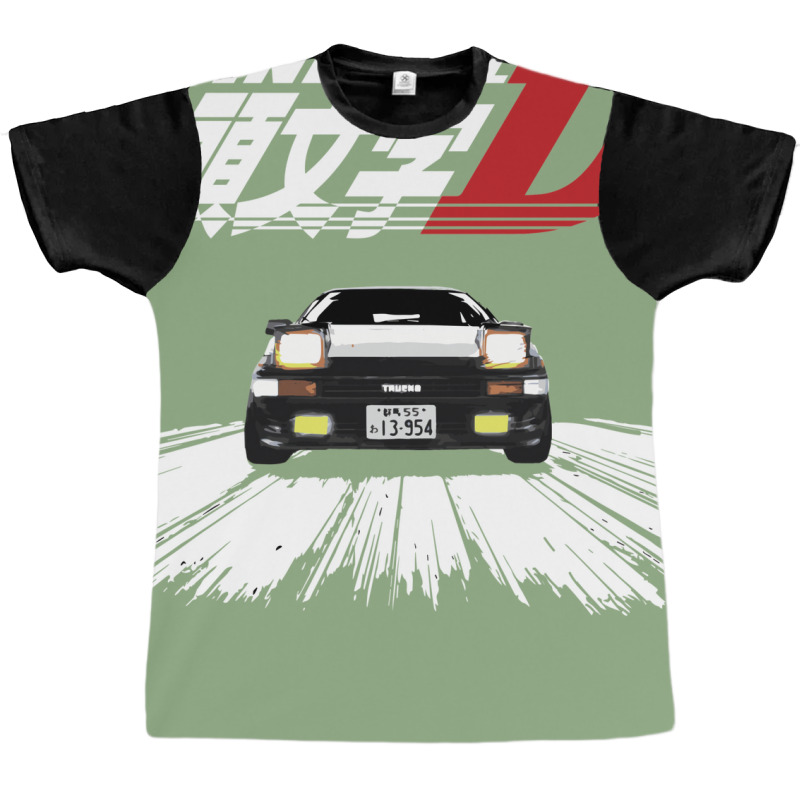 Initial D    Ae86 Chase Graphic T-shirt | Artistshot