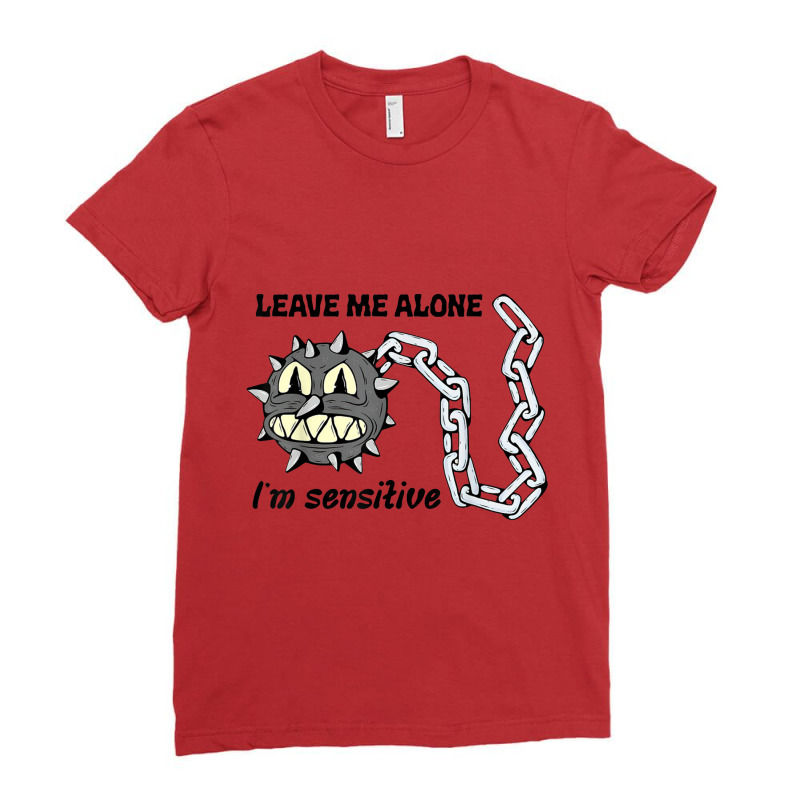 Funny Co Rona Leave Me Alone I'm Sensitive Ladies Fitted T-Shirt by retrastar | Artistshot