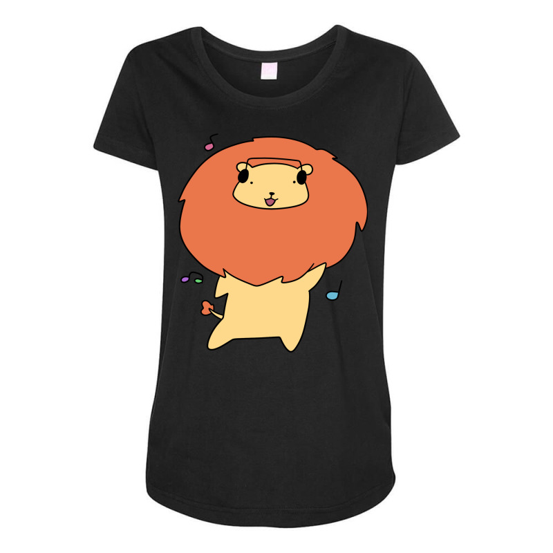 Dancing Headphones Lion Maternity Scoop Neck T-shirt by ilham12 | Artistshot