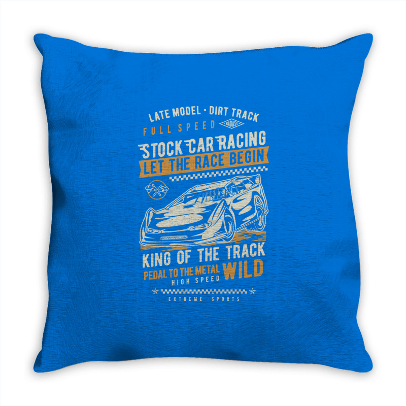 Dirt Track Racing Late Model Wild Throw Pillow | Artistshot