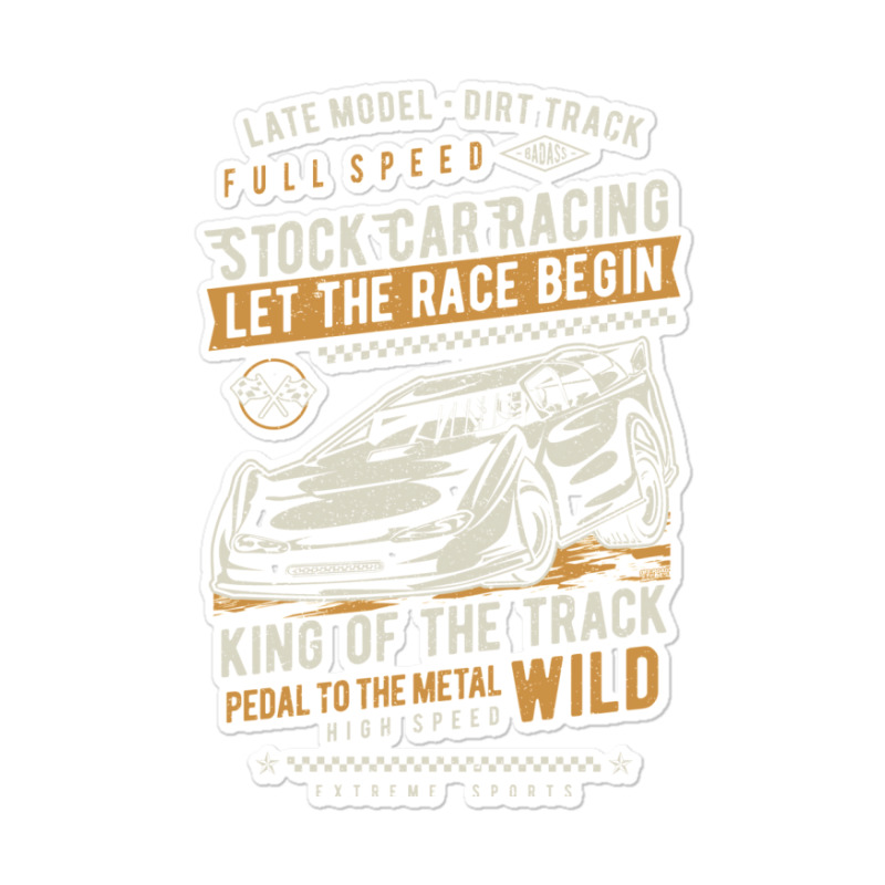 Dirt Track Racing Late Model Wild Sticker | Artistshot