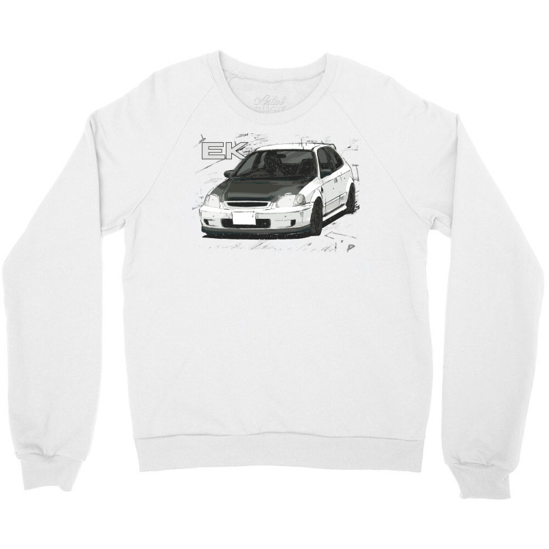 Initial D Anime Classic Jdm Spoon Ek Hatch Crewneck Sweatshirt | Artistshot