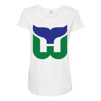 Vintage Hartford Hockey   Retro Whalers Maternity Scoop Neck T-shirt | Artistshot