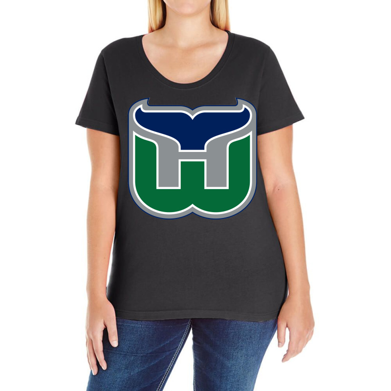 Vintage Hartford Hockey   Retro Whalers 1 Ladies Curvy T-Shirt by oresabeluuhy | Artistshot