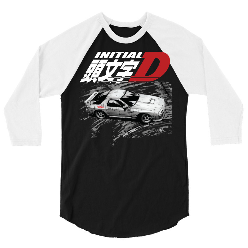 Initial D Fc Rx7 Drifting   Ryosuke Takahashi Redsuns 3/4 Sleeve Shirt | Artistshot