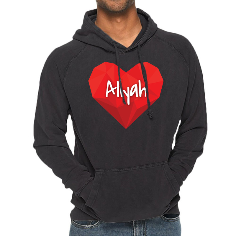 Aliyah In My Heart Forever Love Vintage Hoodie by haftubaebir | Artistshot