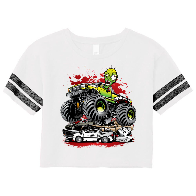 Monster Truck Screaming Ghoul Scorecard Crop Tee by mancsisalakop | Artistshot